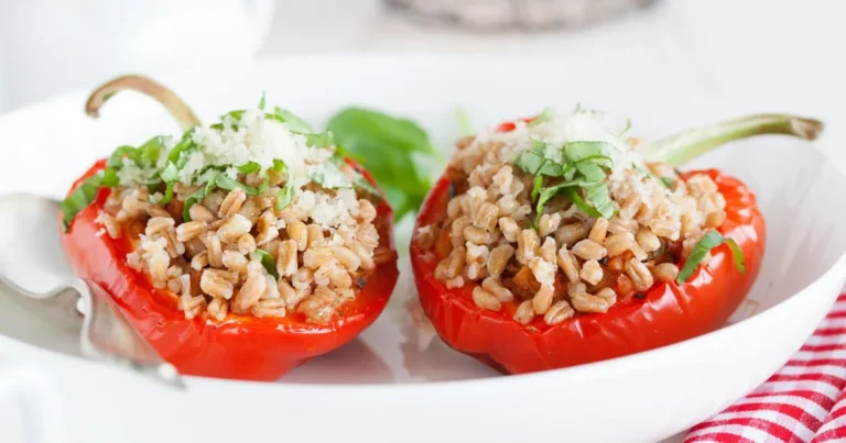 mit couscous gefüllte paprika
