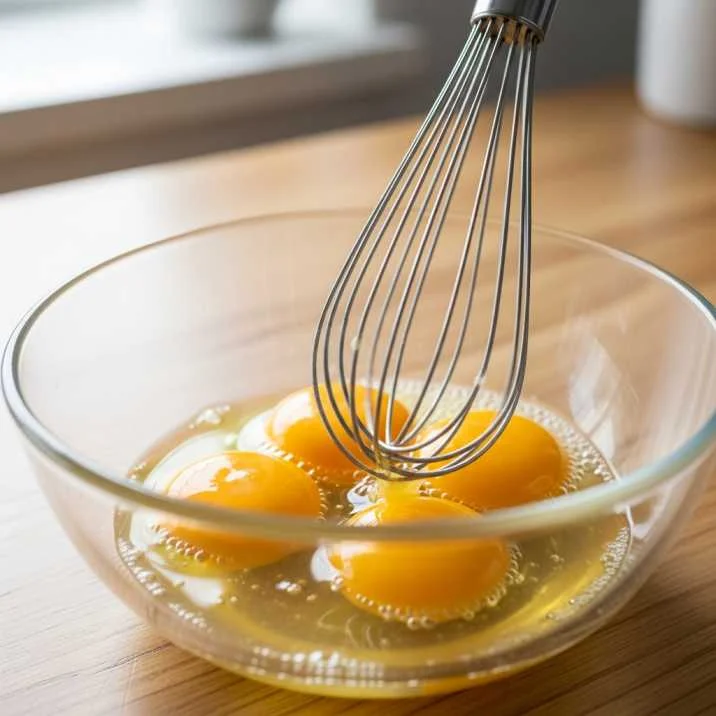 Eigelb aufschlagen