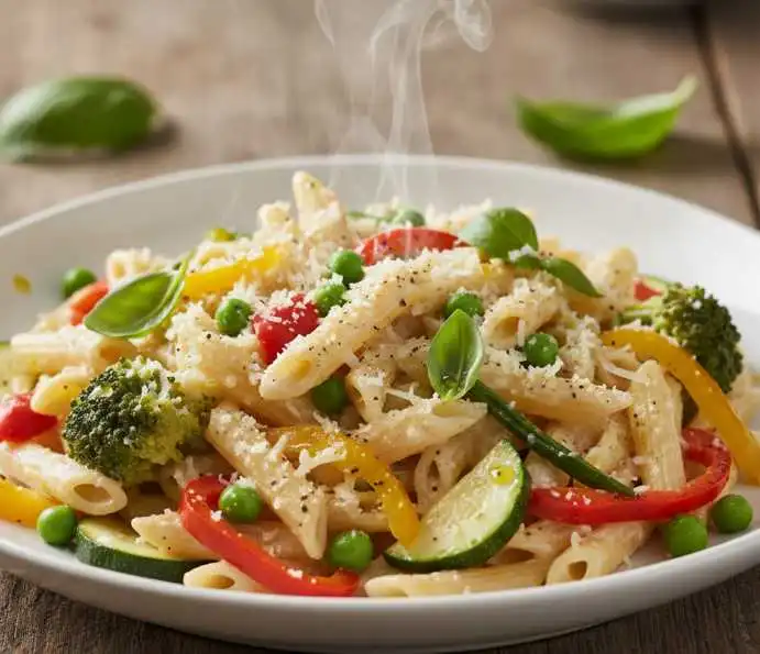 Cremige Pasta Primavera