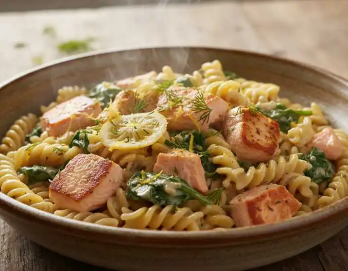 Cremige Spinat Lachs Pasta