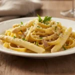 Pasta mit weißem Spargel