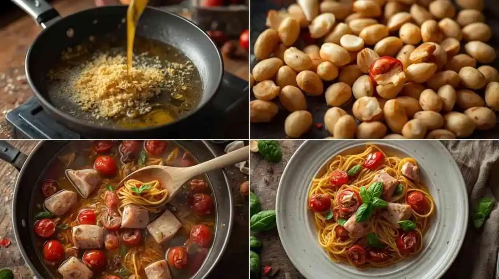 Process ingredients Pasta con Tonno alla Siciliana 2