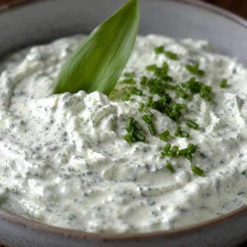 Frischkäse-Dip mit Bärlauch – fertig in 5 Minuten bärlauch dip mit frischkäse