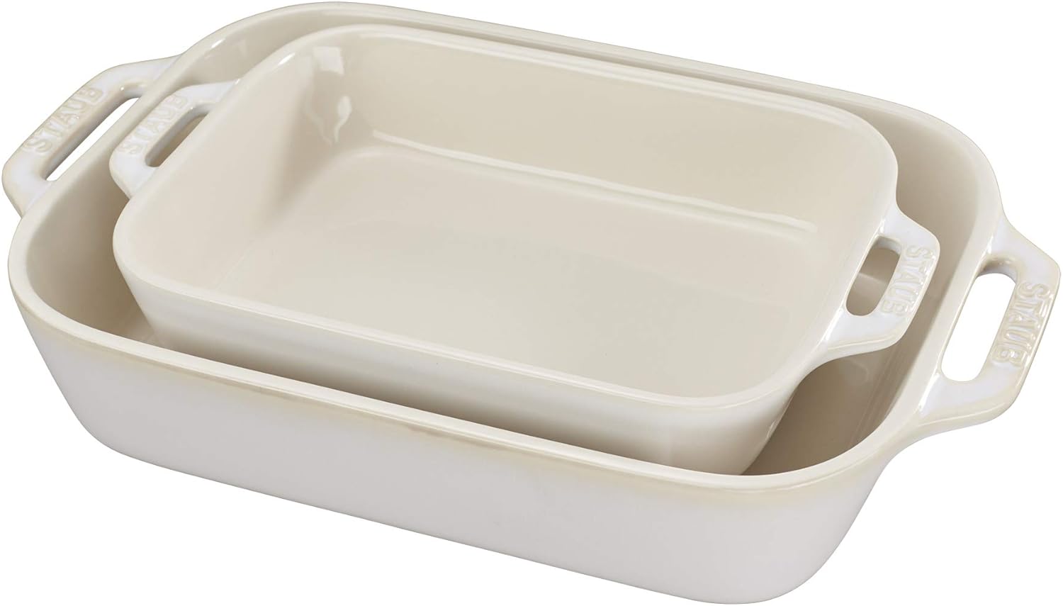 Das 1-Topf-Geheimnis für perfekte Pasta al Forno (in 40 Minuten) STAUB Keramik Auflaufform Set Rechteckig, 2-teilig, Dunkelblau