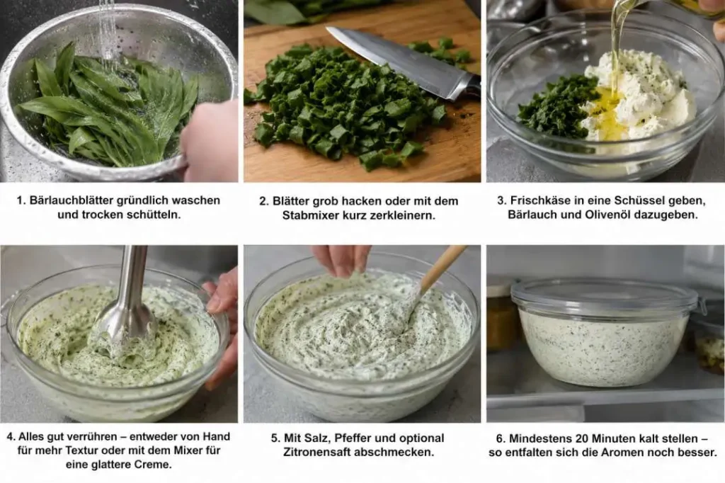 Frischkäse-Dip mit Bärlauch – fertig in 5 Minuten process bärlauch dip mit frischkäse