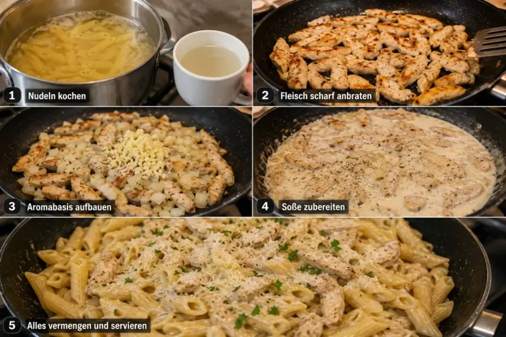 Nudelgerichte mit Fleisch – Die besten Rezepte, Tipps & Ideen für echten Genuss process ingredients making nudelgerichte mit fleisch