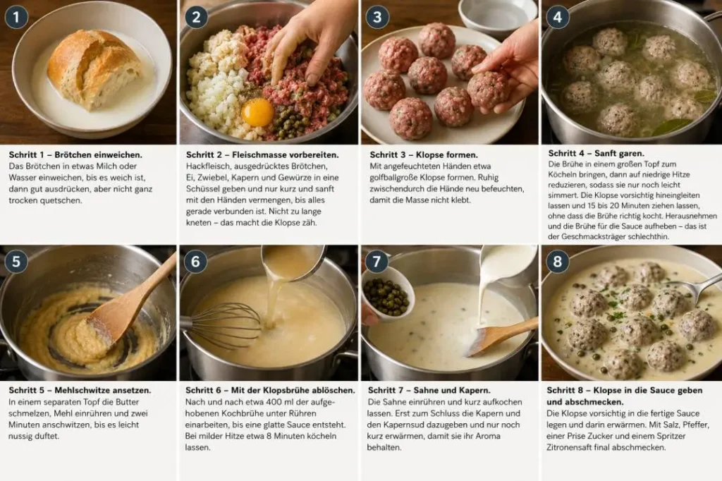 Königsberger Klopse Sauce: Omas Rezept für fluffige Klopse in cremiger Kapernsoße klopse sauce ingredients
