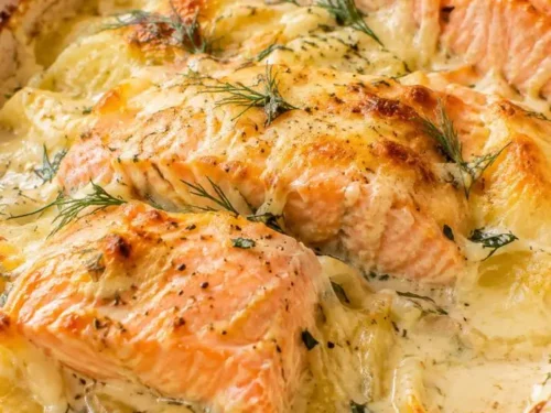 lachs gratin