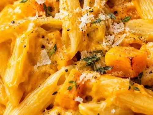 kurbis sauce pasta cremige