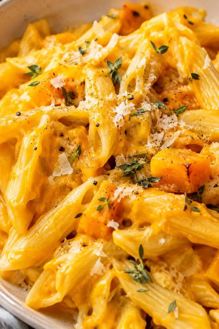 kurbis sauce pasta cremige