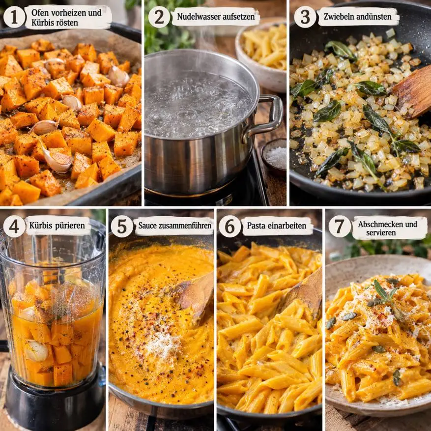 process ingredients kurbiss pasta